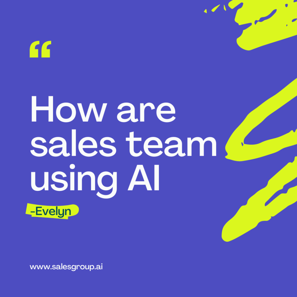 How are sales team using AI