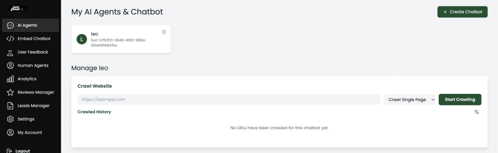 Configuración de un chatbot de IA