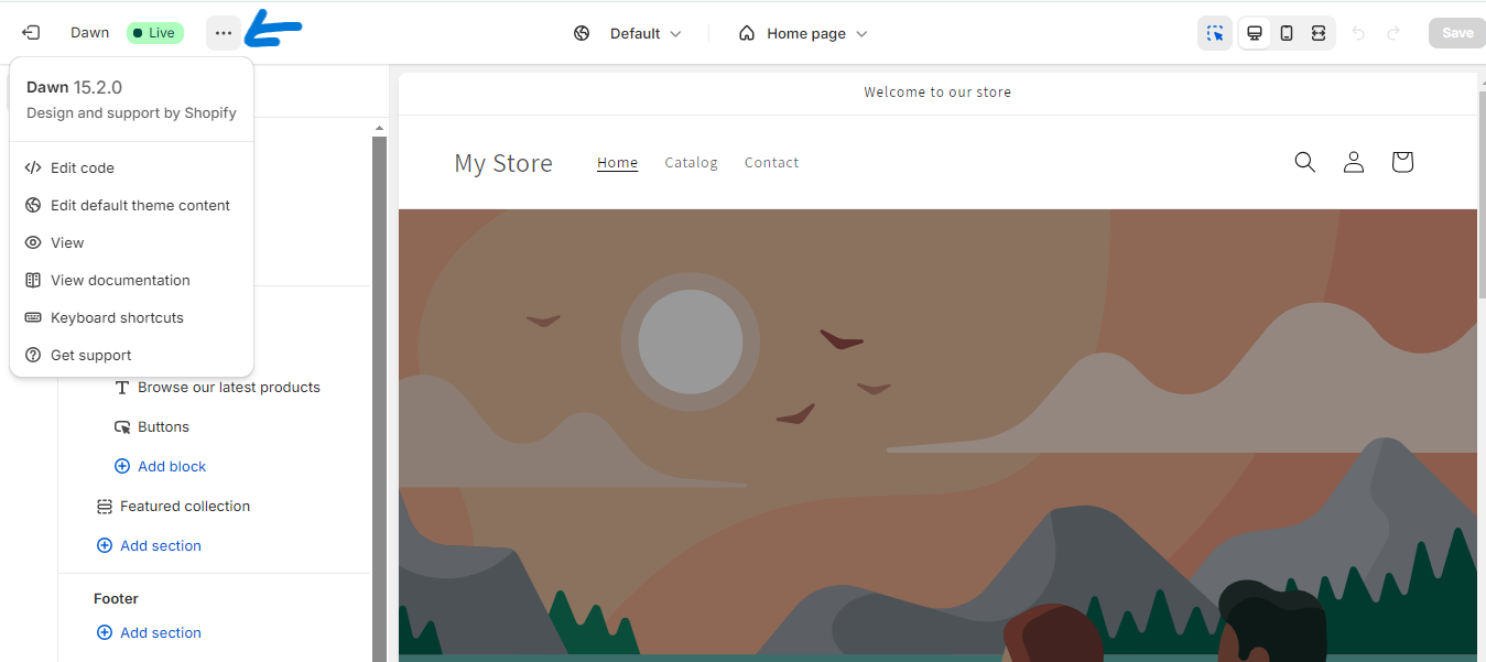 Panel Shopify