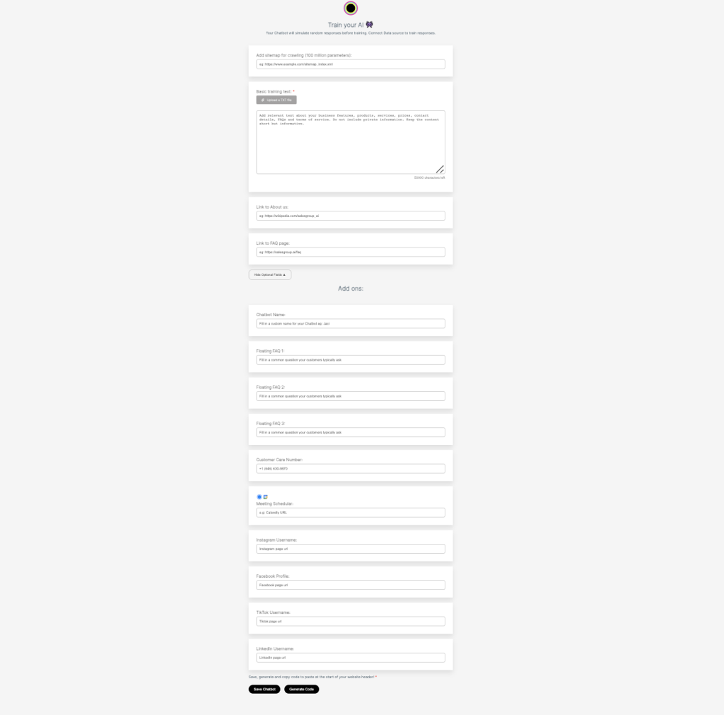 AI dashboard