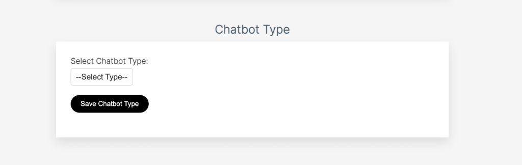 Chatbot type screenshot