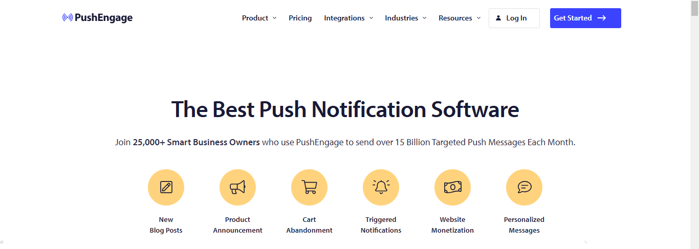 Tableau de bord PushEngage