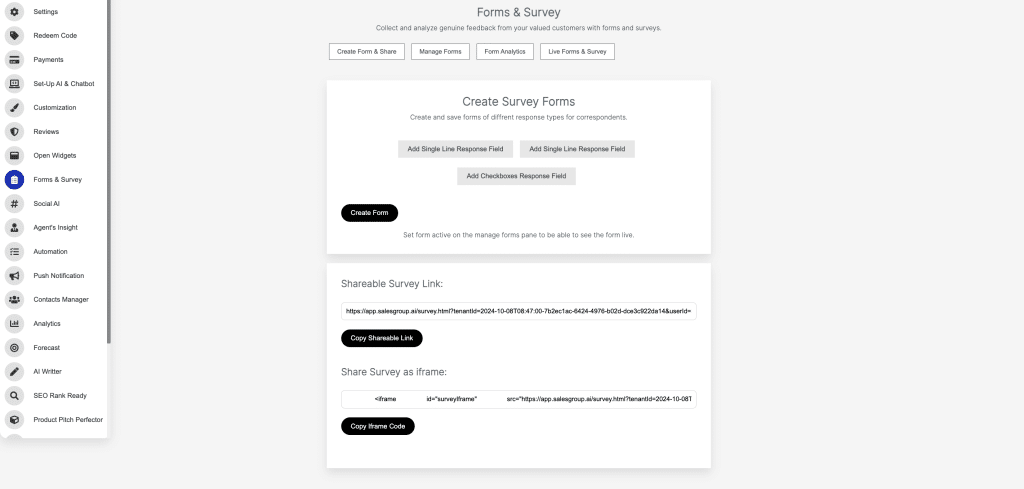survey form template
