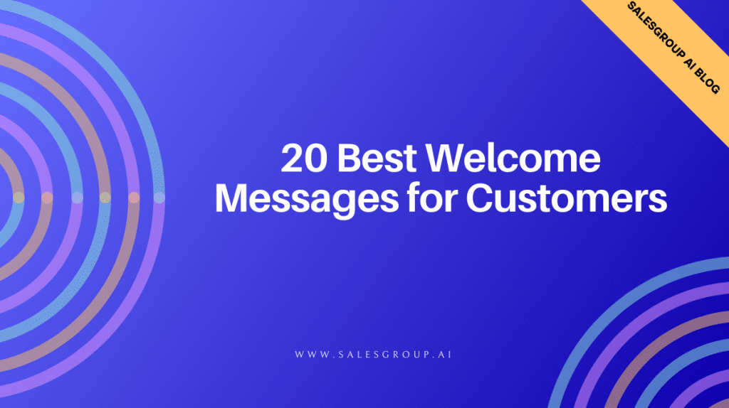 20 meilleurs messages de bienvenue pour les clients