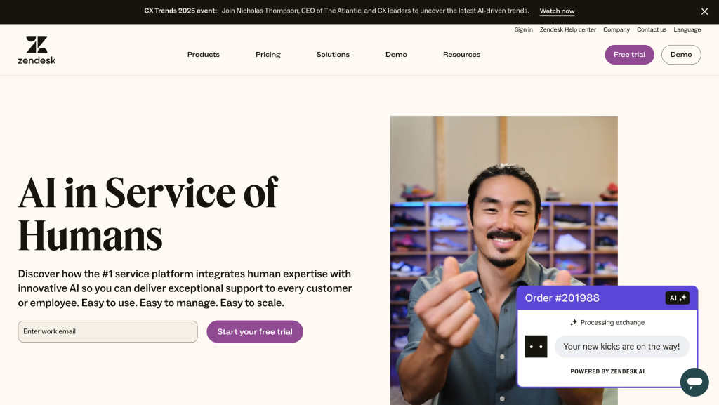 strona docelowa zendesk