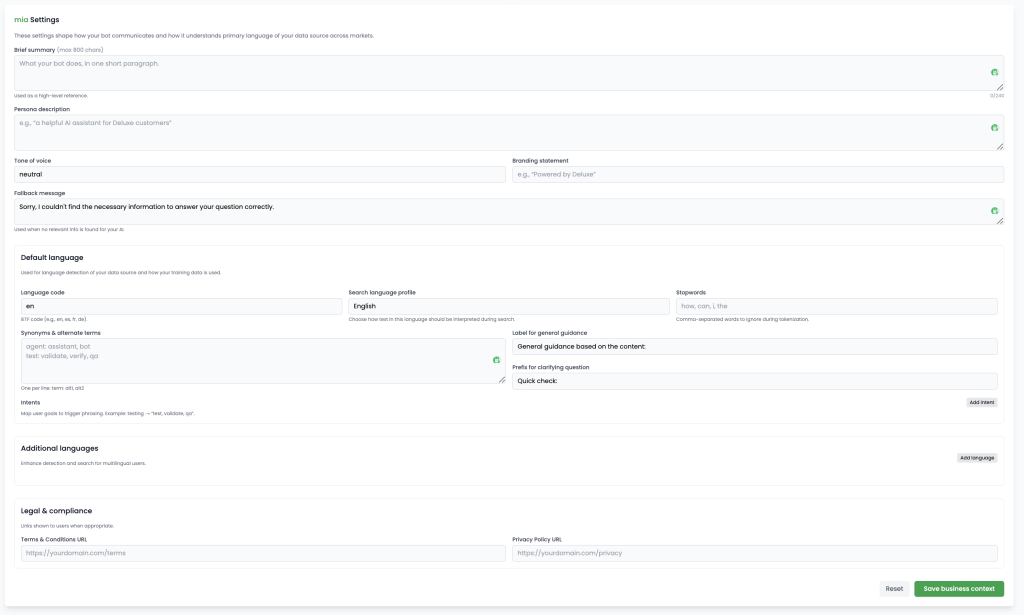 personalidade do chatbot