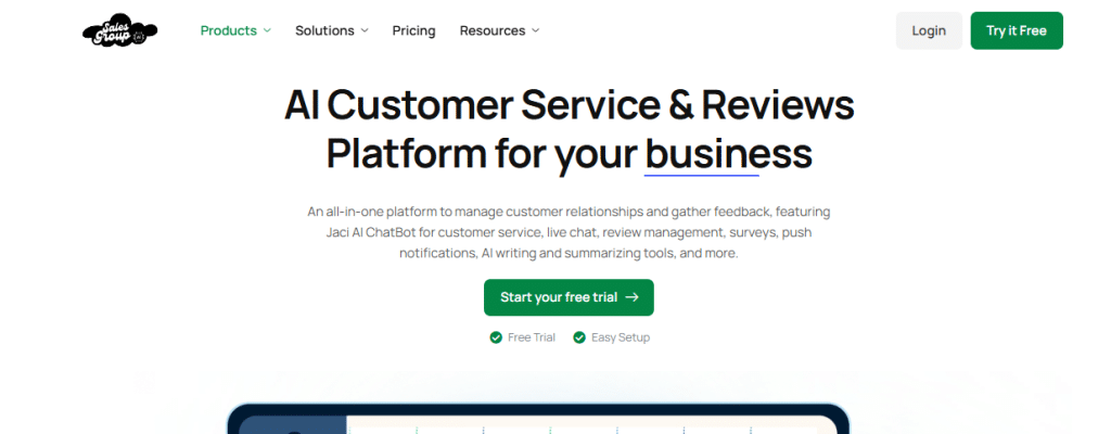 Salesgroup dashboard