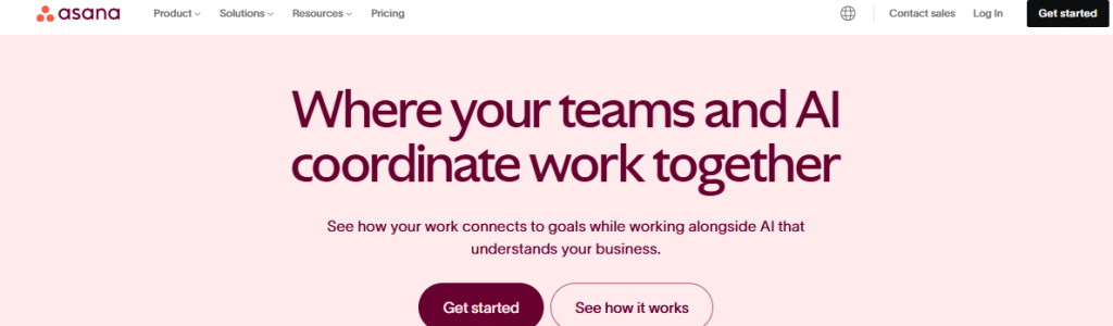 Asana dashboard