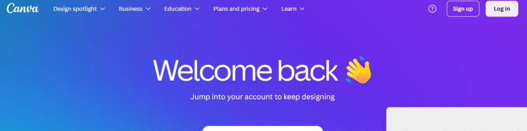 Canva dahboard