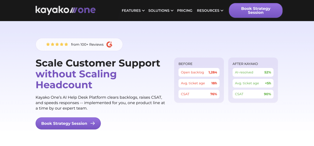 kayako landing page