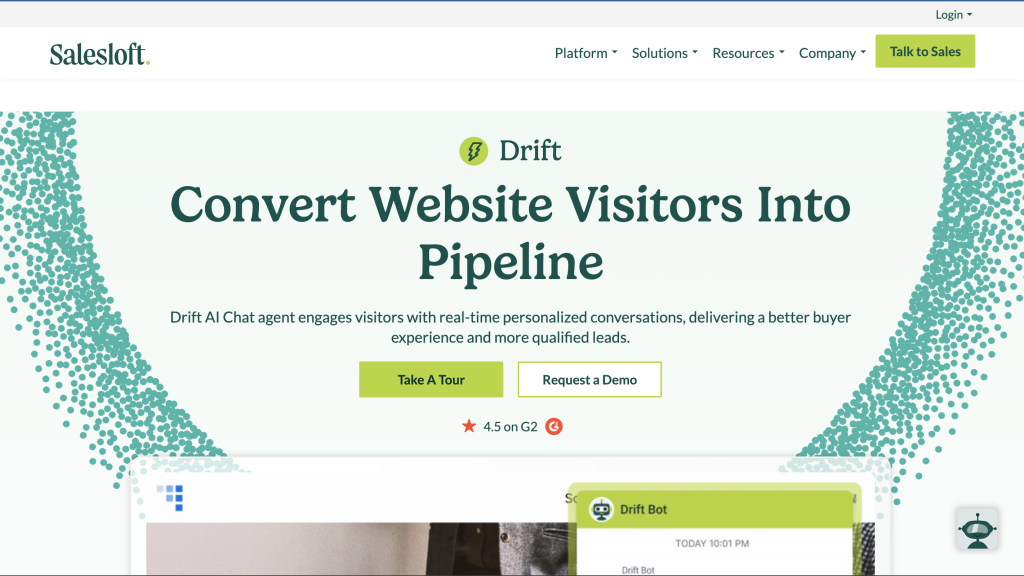 Software de servicio al cliente de Drift