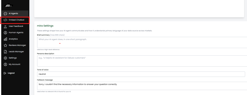 captures d'écran du processus d'intégration du chatbot