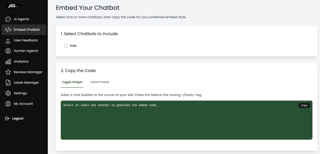 embed chatbot