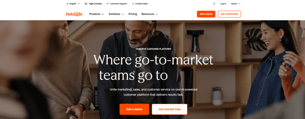 hubspot landing page